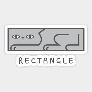 Cat in Rectangle Shape Sticker